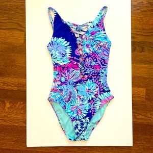 Lilly Pulitzer Isle Lattice ONE PIECE suit